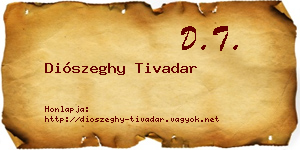 Diószeghy Tivadar névjegykártya